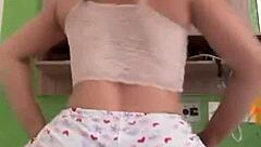 Young latina in public outdoor setting