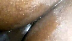 I calmly take this big black cock deep into my ass for anal creampie