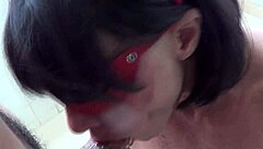 Went to visit a friend and ended up flashing pussy in group assfucking