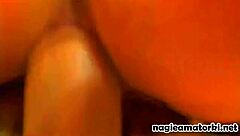 Beautiful brunette amateur milf models cute lingerie at home