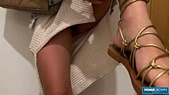 Sexy Scarlett Taylor Gives Wild Blowjob To Lover While Riding In Car, Natural Tits Bouncing.