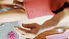 horny couple in homemade video feels that rush of hardcore fucking with shaved pussy and rough sex leading to cumshot.