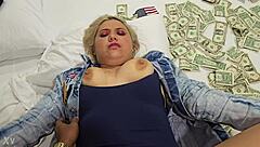 in this narrative, my blonde american slut from the usa gets fucked for cash like a doll