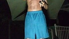 Amateur Athletic Brunette Explores Solo Workout Fantasy in Dorm with Uncle and Daddy Vibes, Looking Cute and Fit in USA Setting.