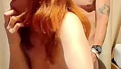 latina teacher in short red dress shows her juicy vagina and we end up having quickie sex