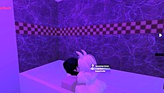 the big ass babe bounced her enormous curves on the massive cock in roblox style