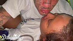 In the bedroom, he fucked the chubby girl's big pussy. She squirted wet all over.