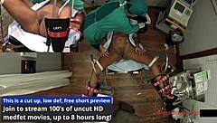 Tampa University requires entrance physical where Tori Sanchez spreads in shower for close-up check