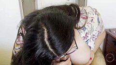 So lizren casually calls her husband while blowing his friend in this amateur bbw scene