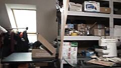 Sheer lunch break turns wild with lesbian dildo play and intense pussy licking