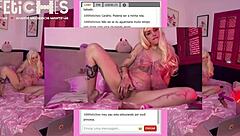 Hot blonde teases on webcam with her fetish moves! Can you believe how she exposes everything?