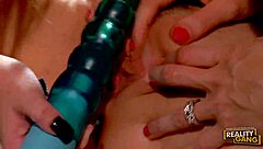 Can a simple lesbian threesome turn into wild group action with teasing contrasts?