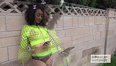 Hey, check out horny Blatina Ariana Aimes riding that huge rough cock with her cute shaved pussy 😈