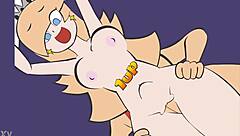 She bends over for doggystyle fucking with princess rosalina, leading to a big cock orgasm and cumshot