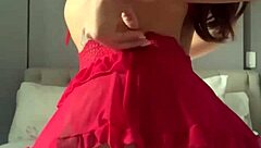 What Happens When Solo Crossdresser Plays in Fishnets and Heels?