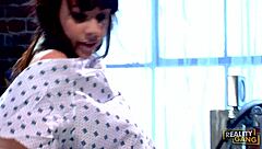 Can a simple lesbian threesome turn into wild group action with teasing contrasts?