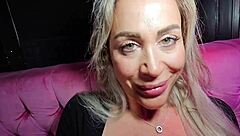 this hot blonde heads to the club for her first anal creampie and pee after deepthroat action