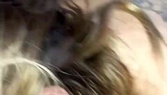 this blonde slut lover deepthroats a big cock and takes it doggystyle, loving every sloppy moment until she cums hard