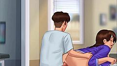 I just cummed deep inside my stepmother's shaved pussy