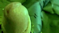 Tattooist in gloves gives goth handjob. She EMPTIES my big balls with cum during session