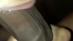 this young married latina bends over for her black lover's big cock in homemade doggystyle until facial.