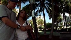 hey check this milf with big boobs getting rough quickie in wet t-shirt