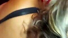 this young married latina bends over for her black lover's big cock in homemade doggystyle until facial.