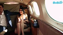 Horny Latina Rides and Fucks on Private Plane in Mile High Club Action
