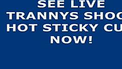 She starts with her big cock in hand, stroking that monster until a hot cumshot explodes on webcam.