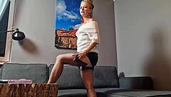 Blonde Milf Engages In Solo Activity.