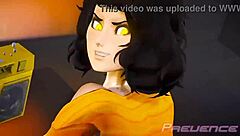 Twerk punggung bulat dalam aksi punggung besar dengan goyangan seksi