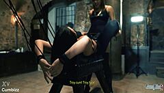 Breaking the quiet with big ass anal play using dildo toys for femdom gaping action 😈