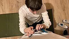 Teen beauty Alisa delivers epic blowjob to big-dicked BF Dorian!