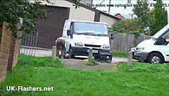 Blonde amateur babe Jakki GOES NUDE in public, FLASHING her girl next door body. She FINGERS herself outdoors with wild exhibitionist energy.