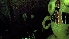 Beautiful blonde wife gives cute blowjob with big tits exposed