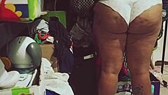 Curvy Mexican BBW Handles House Cleaning Duties While Her Chubby Figure Draws Attention