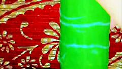 She explores with a cucumber in homemade setup as cute exotic slave