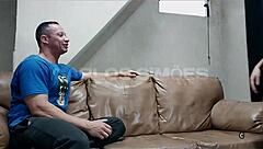 Morena magrinha gostosa teams up with sarado dotado for homemade muscular couple action