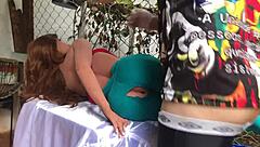 Mentiu pra dar o cu e levo braso no cu with that sex toy sex doll outdoors!