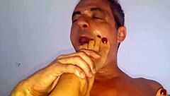 The tale of enjoying her with foot licking in French amateur style