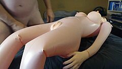 Hey, I just got this new sex doll named Marina, and fucking her chubby ass feels so real!