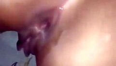 the narrative unfolds with a latina amateur in lingerie engaging in deepthroat and blowbang action