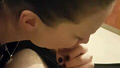 Hey, check out this babe giving a super blowjob with her tattooed body sucking deep