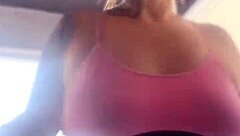 amateur heads to gym with buttplug in big ass for outdoor fetish fun. she gets home with wet pussy ready for anal action