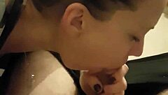 Hey, check out this babe giving a super blowjob with her tattooed body sucking deep