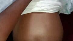 Pretty Ebony Amateur Couple Fucking Doggystyle with Big Cock Until Cum Fills Her Pussy