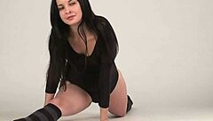 Inna akkorova as hottest russian flexible gymnast stretches legs and spreads in acrobatic poses