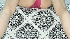 Milf Teases In Red Lingerie Showing Natural Tits Fully