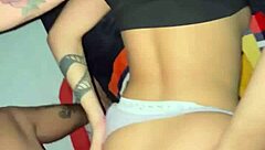 自家製アマチュアのアナル中出しコンビネーション、ペティート18+ラティーナが大ちんぽに乗る😈