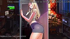 Loser gets to fuck his hot blonde friend deep in shaved pussy with creampie cumshot!